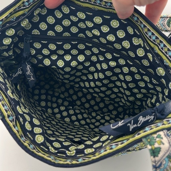 Vera Bradley Hannah Cambridge pattern blue green white purse tote shoulder bag - Picture 15 of 15